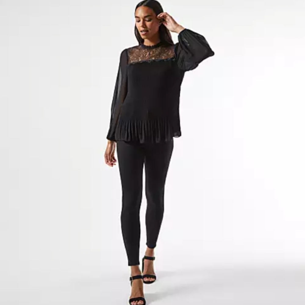 Romantic Rose Lace Yoke Sheer Blouse